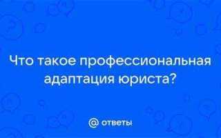 Что такое профессиональная адаптация юриста