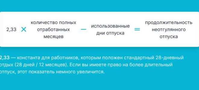 Как оплачивается неотгуленный отпуск при увольнении