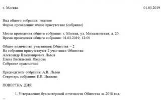 Как прошить протокол общего собрания участников ооо образец