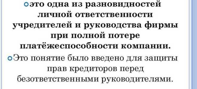 Что включается в размер субсидиарной ответственности