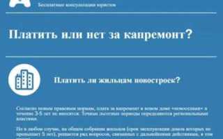 Когда начинают начислять капремонт в новостройках