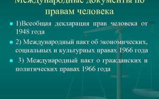 Что включает в себя понятие права человека