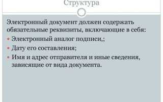Как описать структуру электронного документа