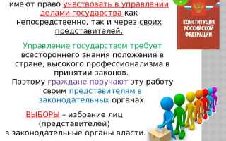 Со скольки лет гражданин может участвовать в управлении делами государства