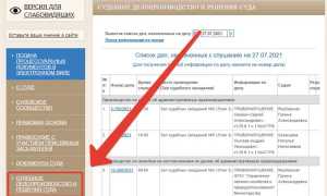 Как найти на сайте арбитражного суда решение по делу