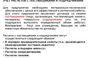 Условия расчетов с поставщиками какие бывают