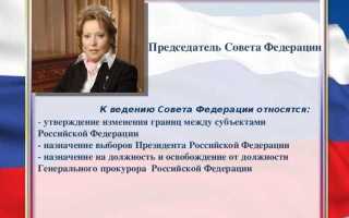 Кого назначает на должность совет федерации