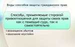 Какие способы защиты применяются в случае нарушения прав собственника