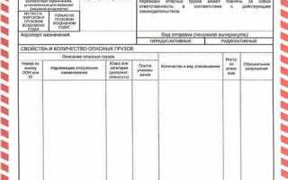 Imo декларация на опасный груз что это