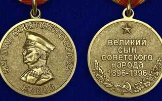 Медаль жукова за что награждают