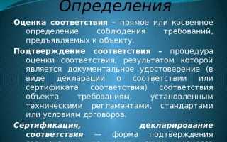 Какое определение соответствует понятию оценка соответствия