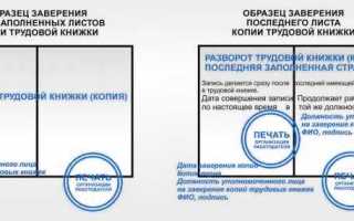 Сколько действительна копия трудовой книжки заверенная работодателем