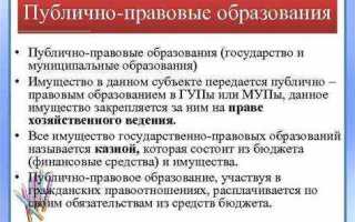 Что такое публично правовое образование