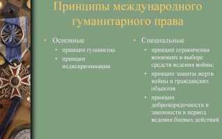 Какой документ является основным в международном гуманитарном праве