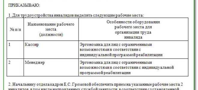 Что такое квотирование рабочих мест