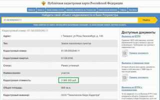 На какую дату определяется кадастровая стоимость