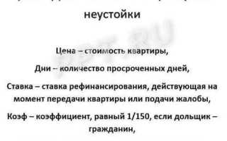 По какой ставке рассчитывается неустойка по дду