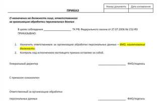 Ответственный за обработку персональных данных в организации кто