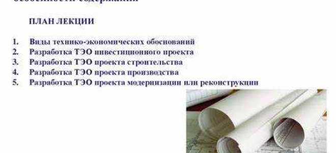Что такое технико экономическое обоснование
