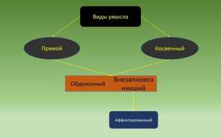 Умысел как форма вины бывает