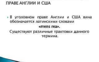 Что такое вина в уголовном праве