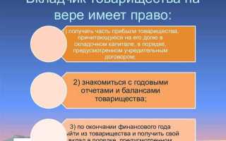 Что такое товарищество на вере