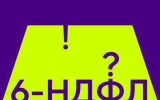 6 ндфл это что такое