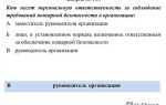 Кто несет ответственность за организацию