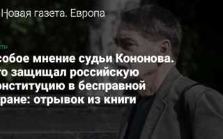 Что такое особое мнение судьи