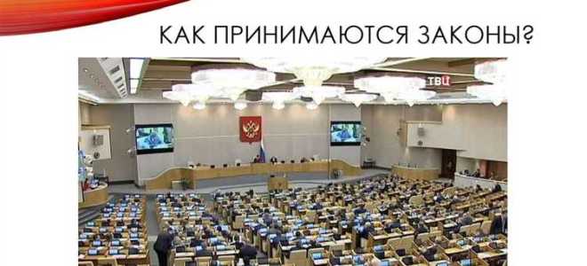 Разработка и принятие законов кто