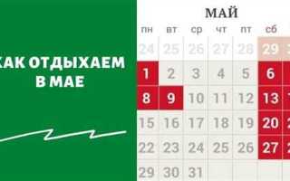 Сколько выходных будет в мае