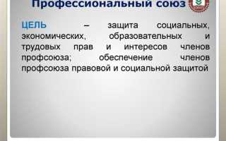 Что является целью создания профсоюзов