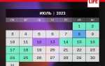 Сколько дней в июле 2023