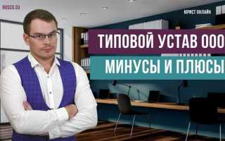 Что такое типовой устав юридического лица