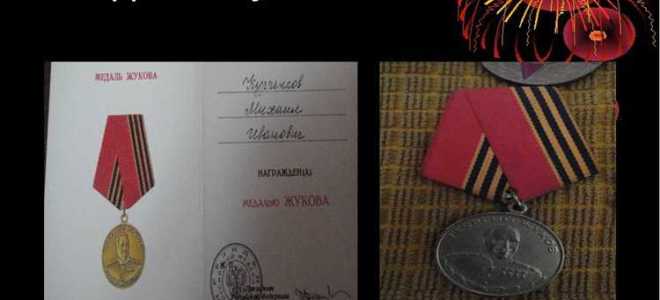 Медаль за отвагу жукова какие льготы