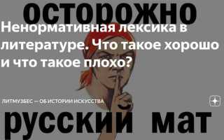 Что относится к ненормативной лексике