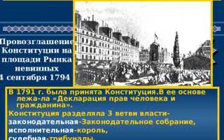 Когда приняли первую в истории франции конституцию