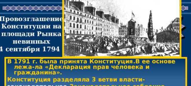 Когда приняли первую в истории франции конституцию