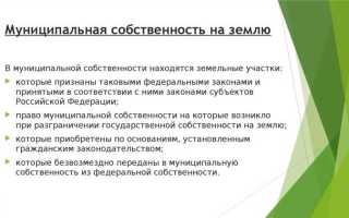 Муниципальная земля что это такое