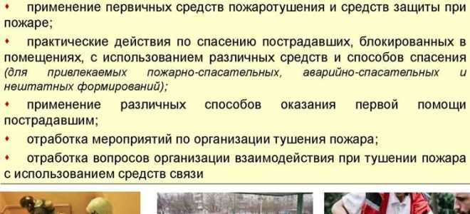 Какие противопожарные тренировки подлежат разбору