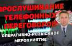 Прослушивание телефонных переговоров как оперативно розыскное мероприятие