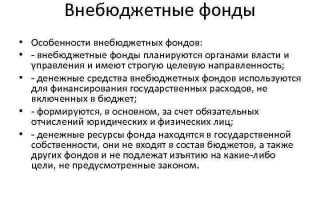 Неверно что внебюджетные фонды это