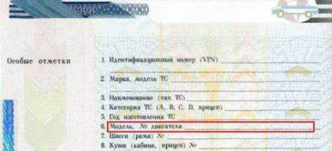 Тип транспортного средства по птс что это