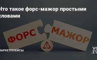 Что такое форс мажор простыми словами