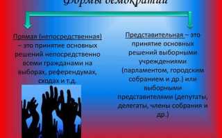 Что не относится к формам непосредственной демократии