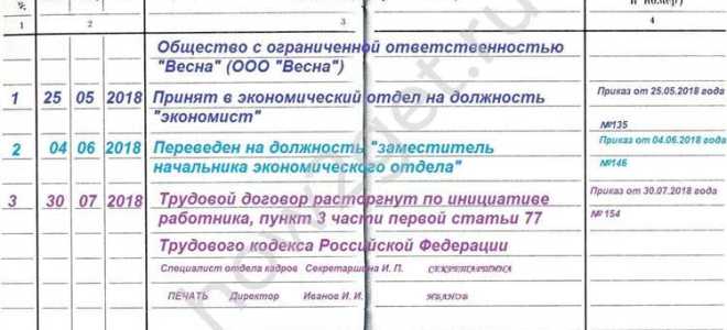 Какой ручкой заполняется трудовая книжка