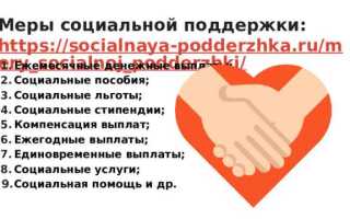 Что означает мера социальной поддержки категория 1