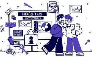 Что не относится к инсайдерской информации