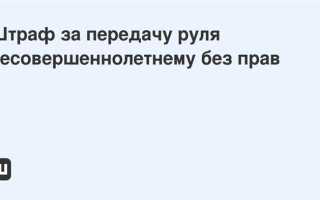 Что будет за передачу руля