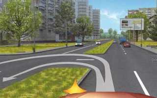 По какой траектории вам разрешается выполнить разворот одностороннее движение